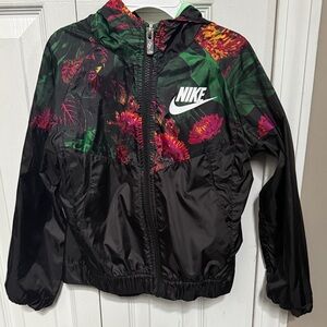 Nike Black and Green Floral Jacket